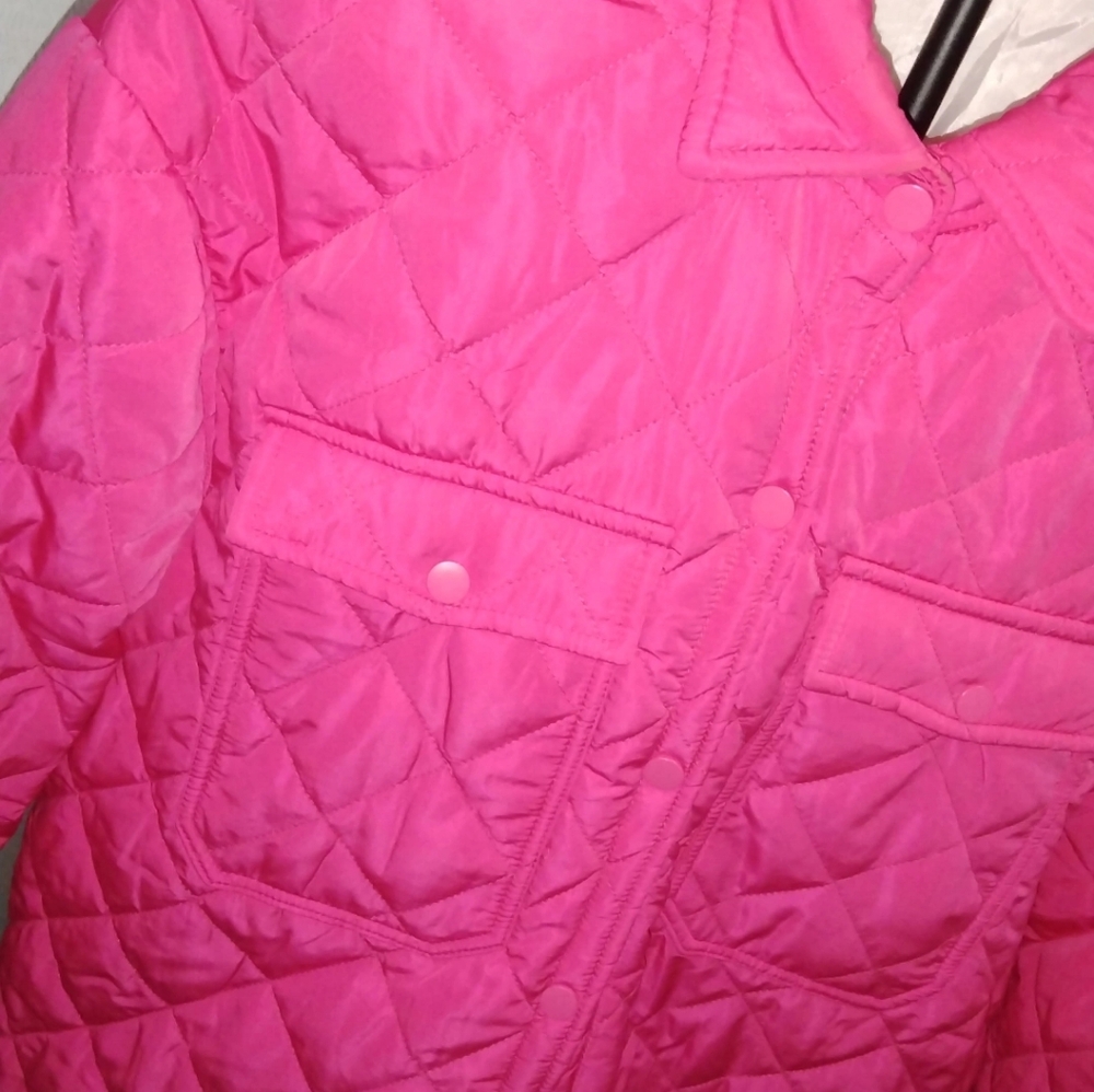 Vibrant Pink Quilted Jacket